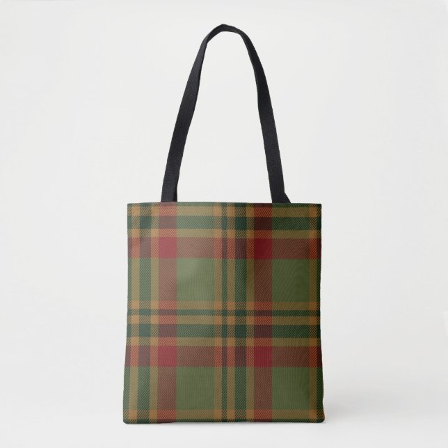 Black Watch Tartan Fabric Mönster Tygkasse (Framsida)
