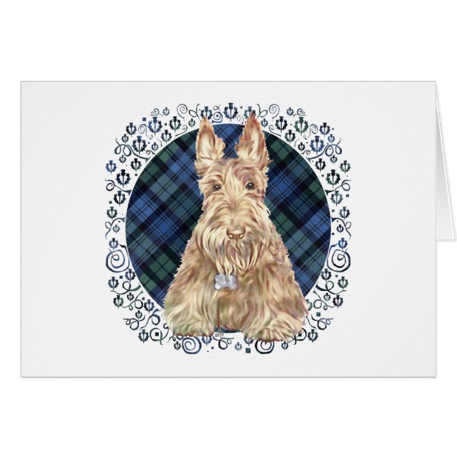 Black Watch Tartan Hälsningskort (Framsidan Horizontal)