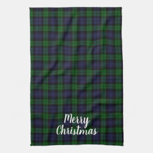 Black Watch Tartan Plaid God jul Kökshandduk