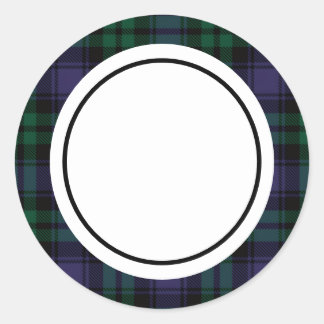 Black Watch Tartan, Plaid Runt Klistermärke