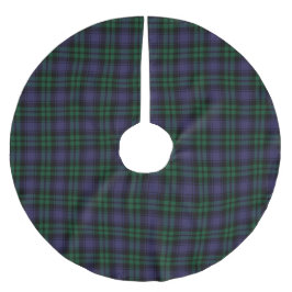 Black Watch Tartan, Plaidmönster Julgransmatta Borstad Polyester