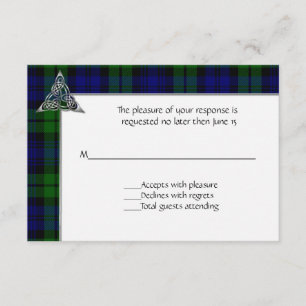 Black Watch Tartan Play Bröllop OSA Kort