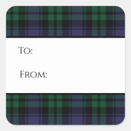 Black Watch Tartan, Play Fyrkantigt Klistermärke