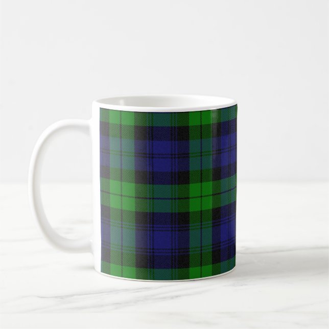 Black Watch Tartan Play Scottish Mönster Kaffemugg (Vänster)