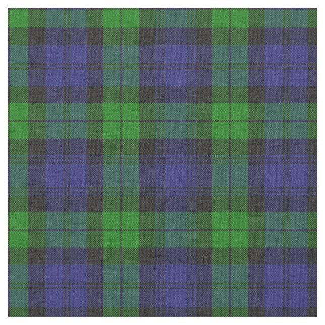 Black Watch Tartan Play Scottish Mönster Tyg (Närbild)