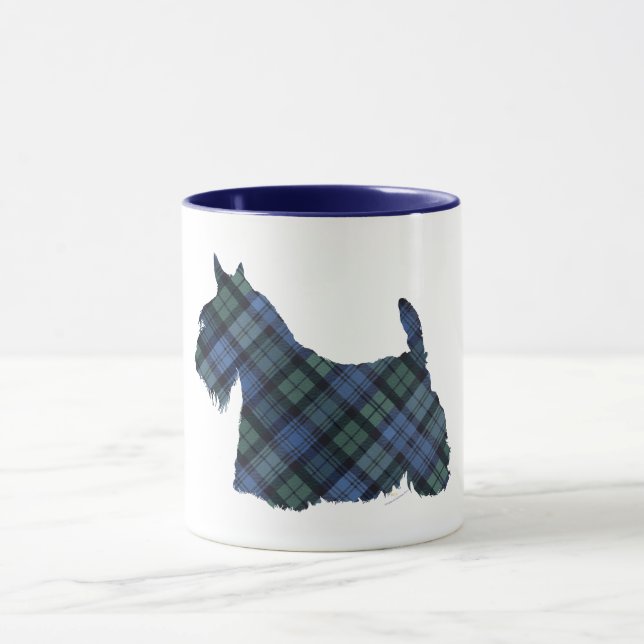 Black Watch Tartan Skotsk terrier Mugg (Center)