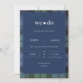 Black Watch Tartan "We Do" Invitation Inbjudningar