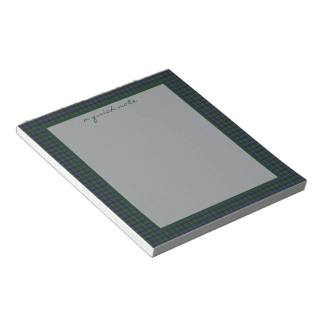 Black Watch Weathered Original Scottish Tartan  Anteckningsblock (Vinklad)
