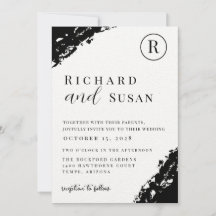 Black Watercolor Bröllop