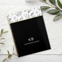 Black Watercolor Floral Pattern Stylish 2026