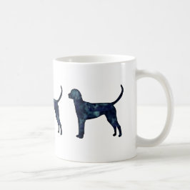 Black Watercolor Hund Silhouette (engelska) Kaffemugg