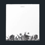 Black Watercolor Ro Blommigt Garland Personlig Anteckningsblock<br><div class="desc">anteckningsblock av anpassadets blommigt med vattenfärgbilder av svart ro och löv. Anteckningsblocket för modern och rustik blommigt kommer att bli perfekt som en personlig gåva. Anpassa genom att lägga till en namn- eller kort-fras.</div>