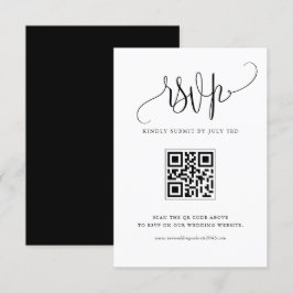 Black We Do Modern Calligraphy Bröllop QR-kod OSA Kort