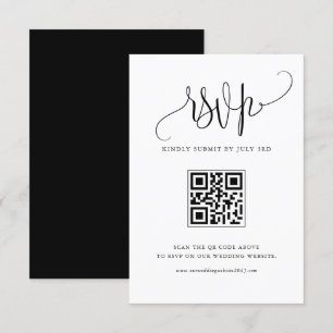 Black We Do Modern Calligraphy Bröllop QR-kod OSA Kort