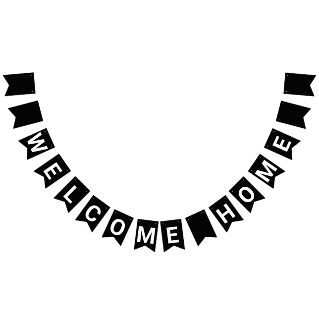 BLACK WELCOME HOME BANNER VIMPLAR (Alla)