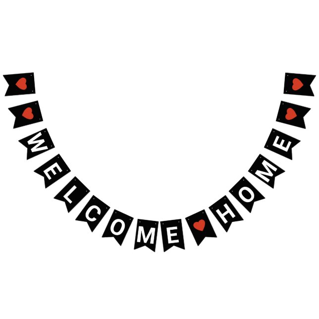BLACK WELCOME HOME BANNER VIMPLAR (Alla)