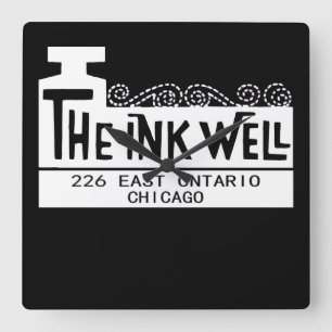Bläck well NightClub, Chicago, IL Fyrkantig Klocka