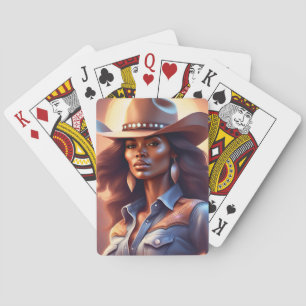 Black Western Cowgirl Denim Casinokort