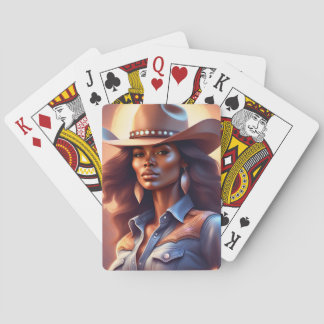 Black Western Cowgirl Denim Casinokort