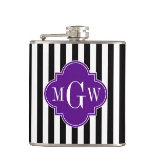 Black Whet Rand Lila Quatrefoil 3 Monogram Fickplunta