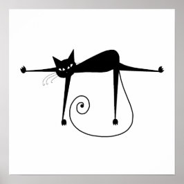 Black Whimsy Kitty 8 Poster