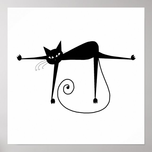 Black Whimsy Kitty 8 Poster (Framsidan)