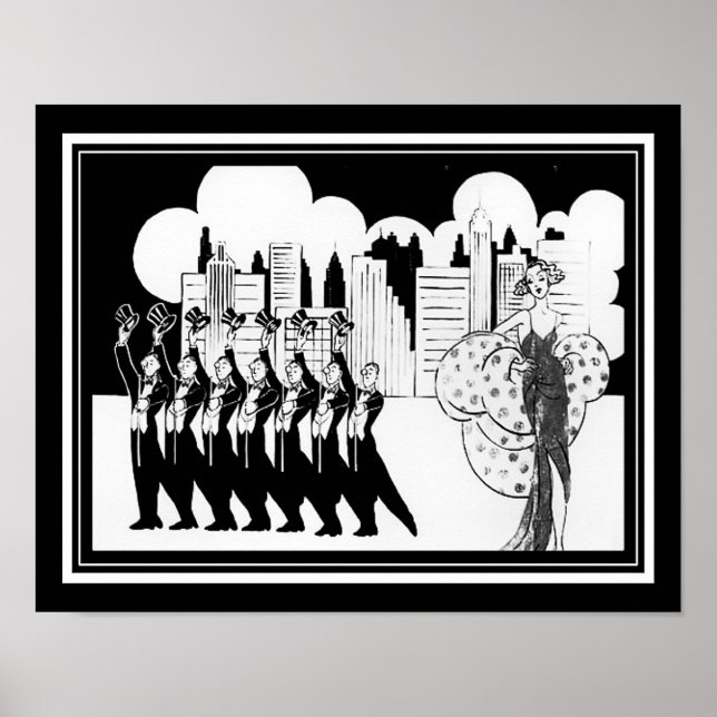 Black & White, 1920's Art Deco, Showtime Poster (Framsidan)