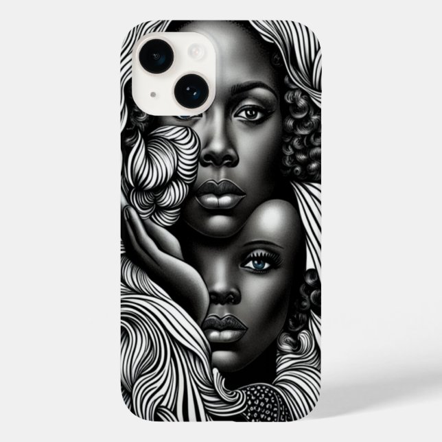 Black & White Abstrakt African American Women (Baksida)