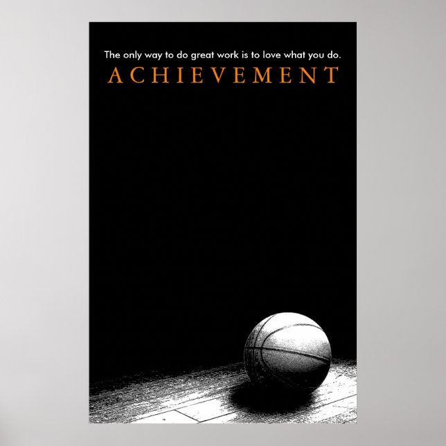 Black White Achievational Basketball Poster (Framsidan)