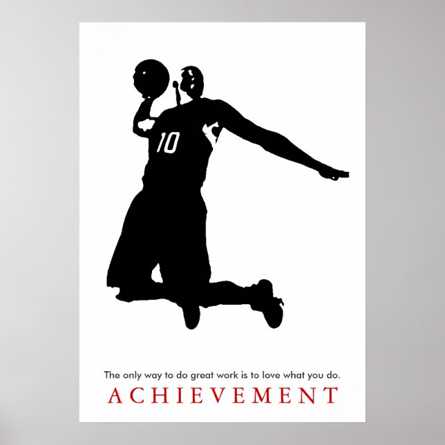 Black White Achievational Basketball Poster (Framsidan)