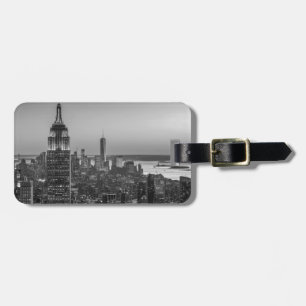 Black & White Aerial View New York City Night Bagagebricka