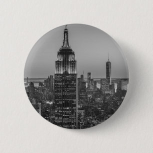 Black & White Aerial View New York City Night Knapp
