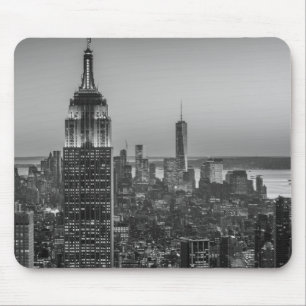 Black & White Aerial View New York City Night Musmatta