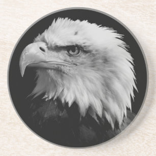 Black White American Eagle Ledarskap Motivering Underlägg Sandsten