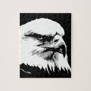Black White American Örn Pop Art Pussel