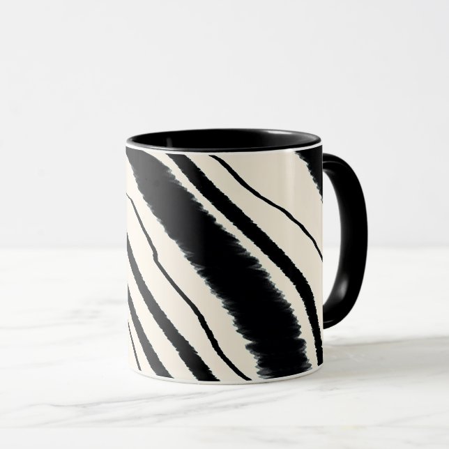 Black White Animal Print Combo Mugg (Framsida höger)