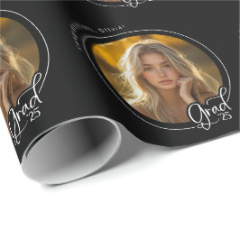 Black White Anpassningsbar Photo Modern Grad Stude Presentpapper