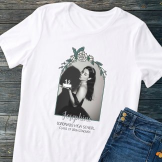 Black & White Arch Photo 2026 Graduation Family T Shirt