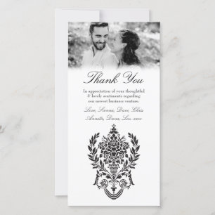 Black White Baroque Tack Business Agreement Kort