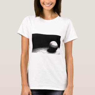 Black White Basketball Art Tee