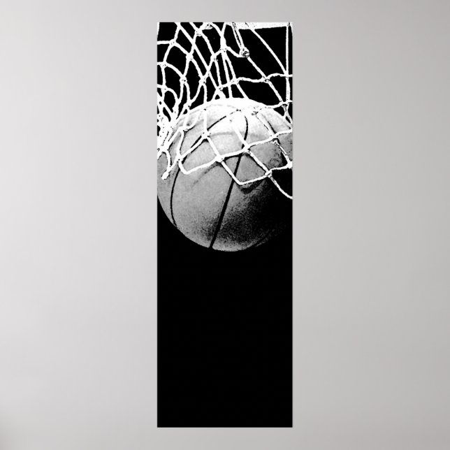 Black White Basketball Door Poster (Framsidan)