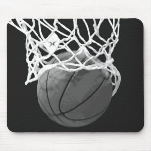Black & White Basketball Mousepad Musmatta