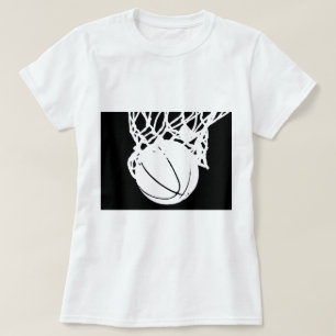 Black & White Basketball Silhouette T Shirt