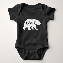 Black & White Bear Silhouette Rawr T Shirt