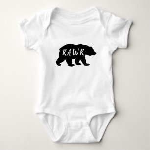 Black & White Bear Silhouette Rawr T Shirt