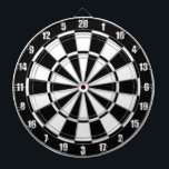 Black & White Bicolor Dart Board Darttavla<br><div class="desc">Svartvitt dubbelfärgat kartkort.</div>