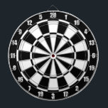 Black & White Bicolor Dart Board Darttavla<br><div class="desc">Svartvitt dubbelfärgat kartkort.</div>