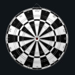 Black & White Bicolor Dart Board Darttavla<br><div class="desc">Svartvitt dubbelfärgat kartkort.</div>