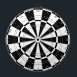 Black & White Bicolor Dart Board Darttavla<br><div class="desc">Svartvitt dubbelfärgat kartkort.</div>