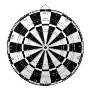 Black & White Bicolor Dart Board Darttavla